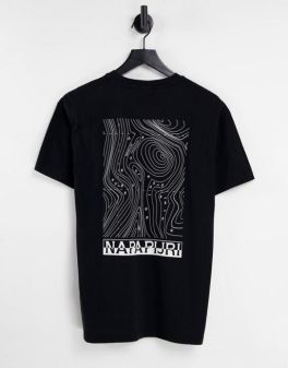 Rectangle Print Black Tshirt