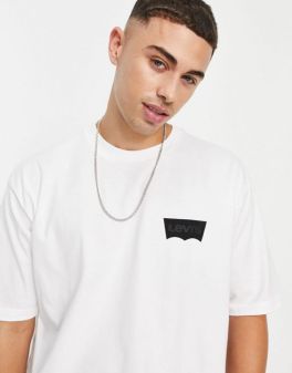 White Tshirt Black Print Men
