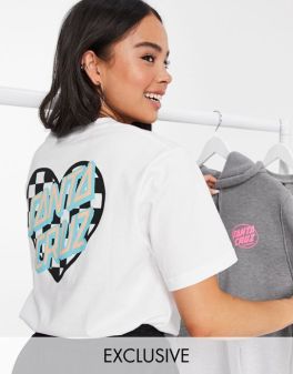 White with heart women tshirt