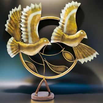 Golden Harmony Dove Sculpture