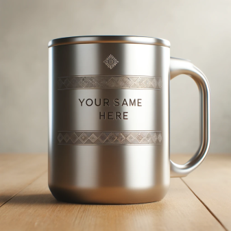 Elegance Engraved Steel Mug